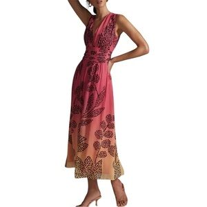 Anthropologie Verb by Pallavi Singhee V-Neck Ombre Maxi Dress